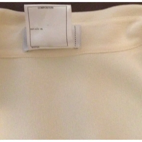 🧡Sold ebay🧡Chanel 2015 Cruise Collection Creme silk high-low top Fr 38 - Picture 8 of 10